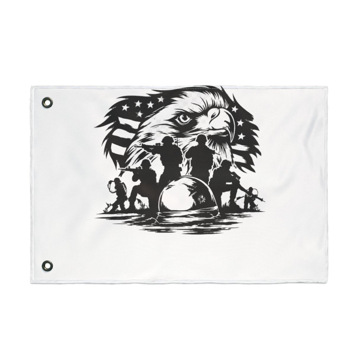 Eagle Soldiers American Flag Graphic T-Shirt - Official t-shirts merchandise