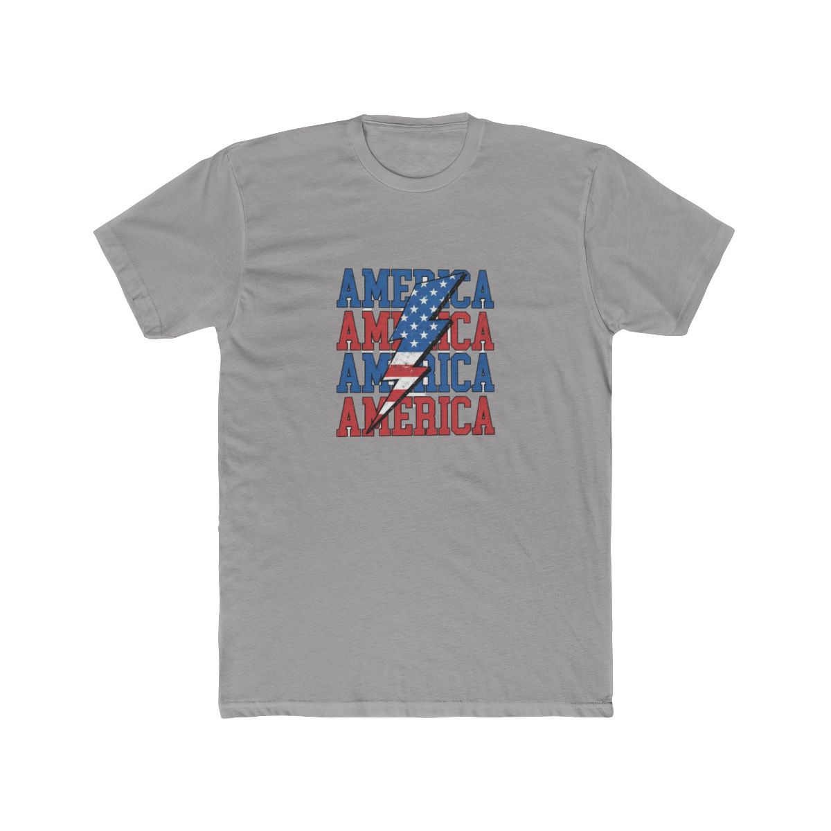 America" Lightning Bolt Graphic T-Shirt - Official t-shirts merchandise