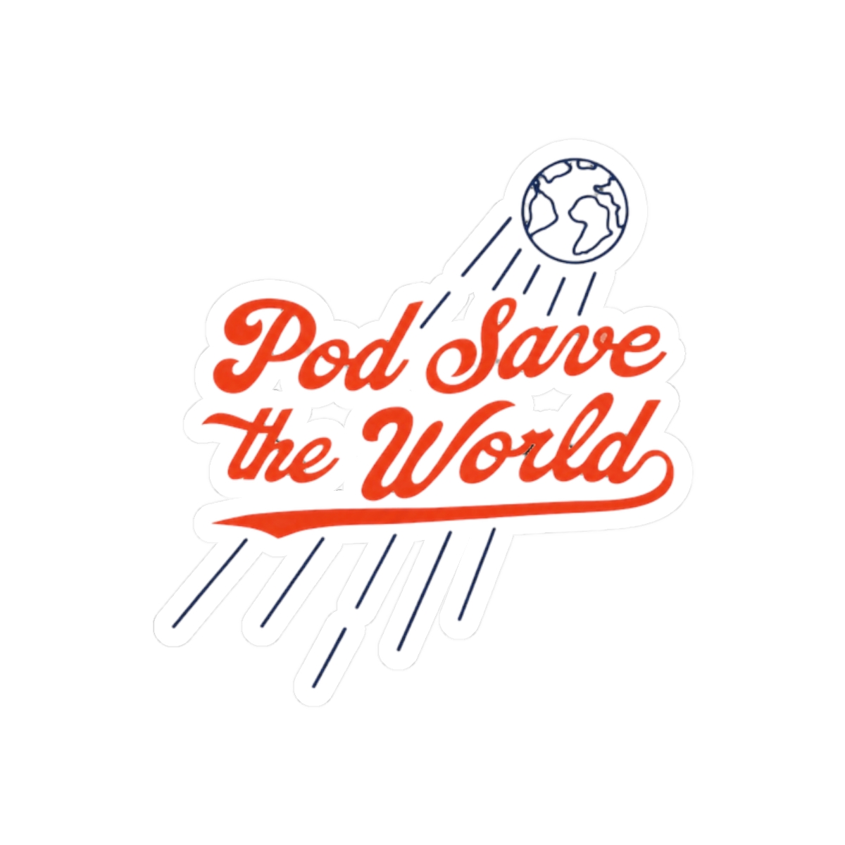 Pod Save the World Sport Sticker - alternate angle 3, merchandise