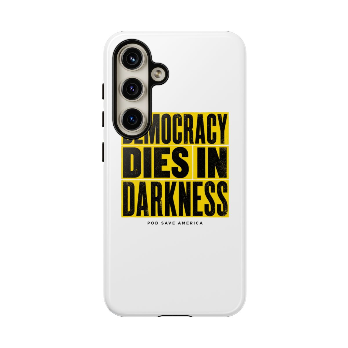 Pod Save America "Democracy Dies in Darkness" Phone Case - alternate angle 3, merchandise